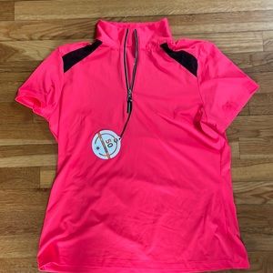 Hot pink golf shirt